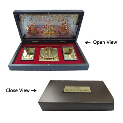 "24 carat Lord Ganesh, Laxmi and Saraswathi -CODE006 - Click here to View more details about this Product